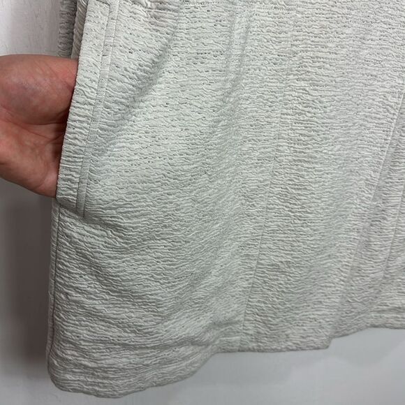 Eileen Fisher Off White Snap Closure Classic Fit Textured Jacket Size M - Picture 5 of 12